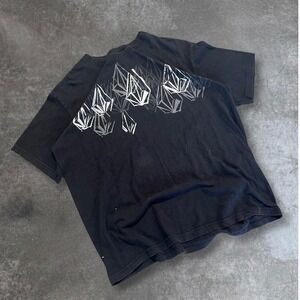 Volcom Mens Basic Tee XL Black Graphic Print Short Sleeve T Shirt